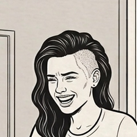 Portrait of Sofía, from the illustrated journey